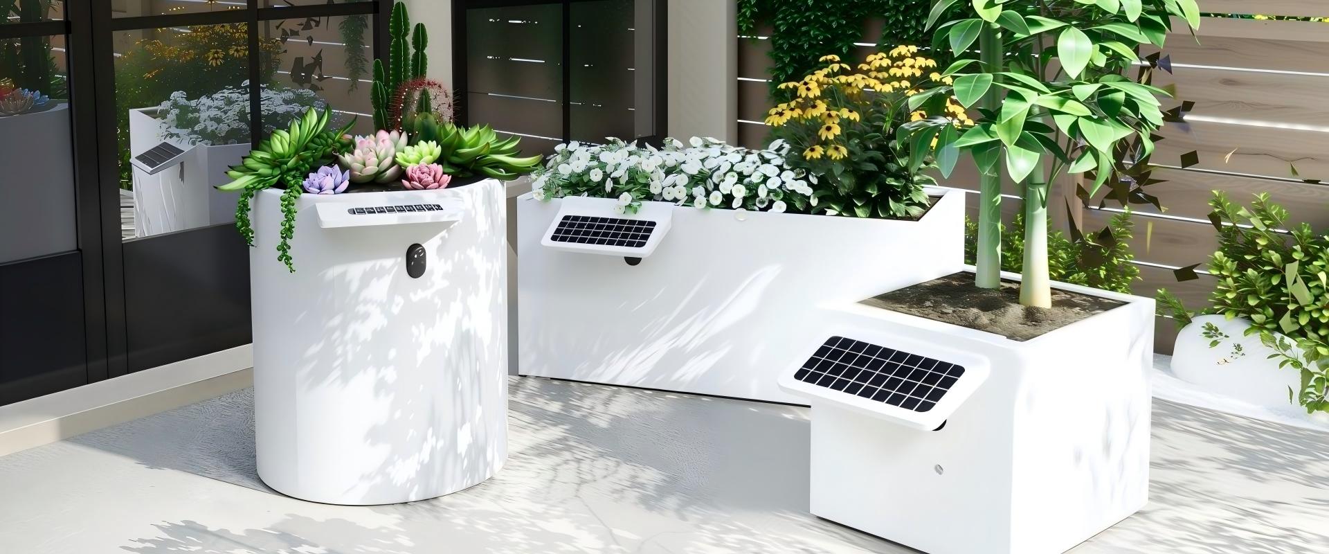 BloomBox Pro planters keeping a mall atrium green